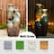 Glitzhome® 30.75" 4-Tier LED Reactive Glaze Ceramic Vase Outdoor Floor Fountain